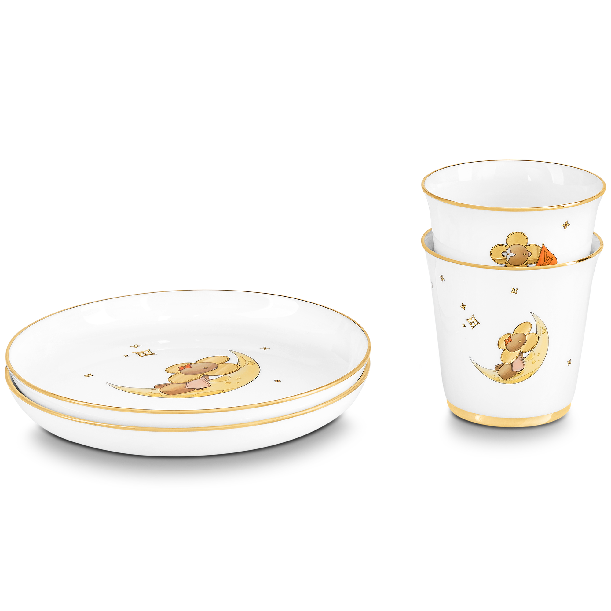 Vivienne Moon Plate and Cup Set Monogram Canvas Home LOUIS VUITTON